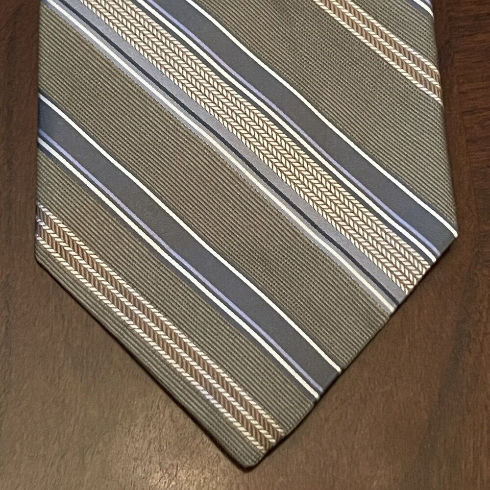 Vintage Dkny Treen Blue 100% Silk Men’s Meck Tie Made In Usa